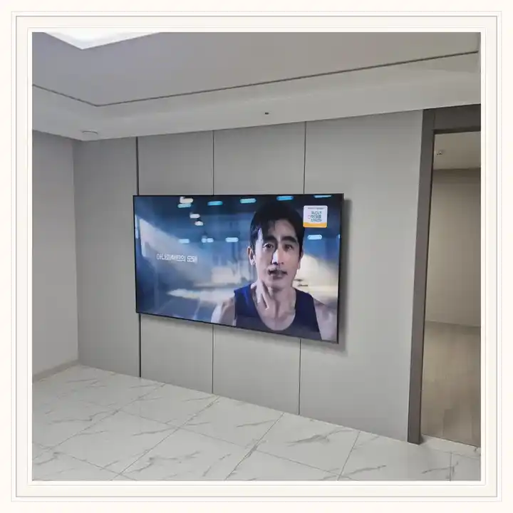 벽걸이TV 거치대 참고 사진 · 오산 센트럴 푸르지오 설치 조건