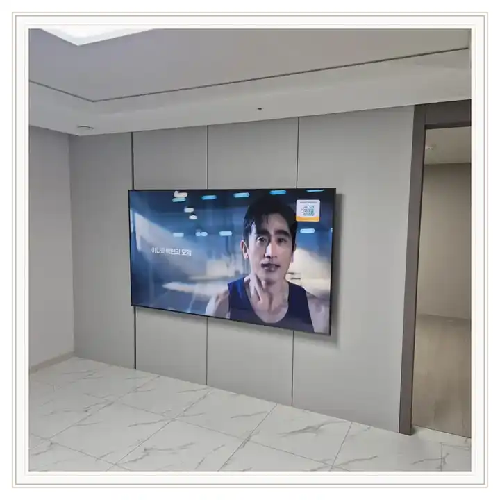 벽걸이TV 거치대 참고 사진 · 더샵 판교포레스트 설치 조건