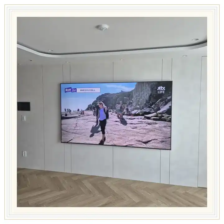 벽걸이TV 거치대 참고 사진 · DMC 호반베르디움 더 포레 설치 조건