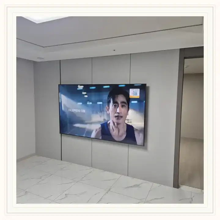 벽걸이TV 거치대 참고 사진 · 광명 푸르지오 센트베르 설치 조건