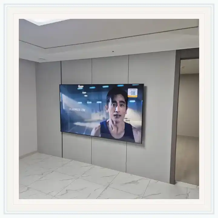 벽걸이TV 거치대 참고 사진 · e편한세상 한강신도시 2차 설치 조건